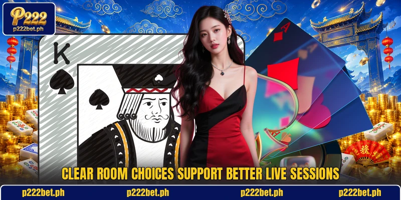 Clear room choices support better live sessions