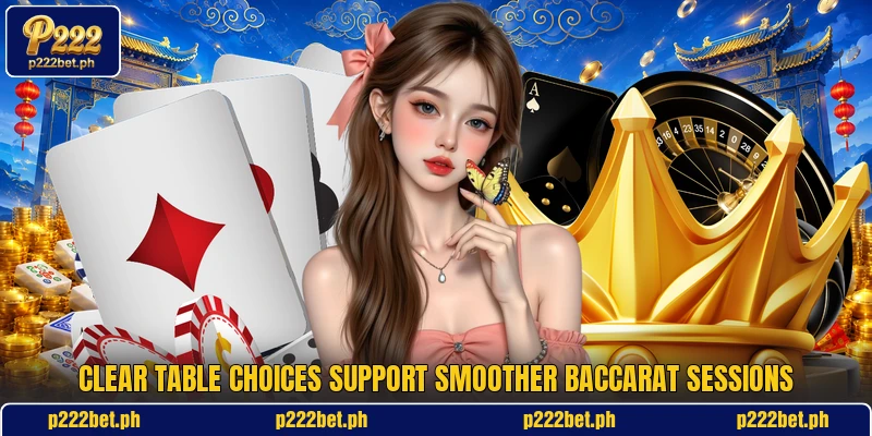 Clear table choices support smoother baccarat sessions