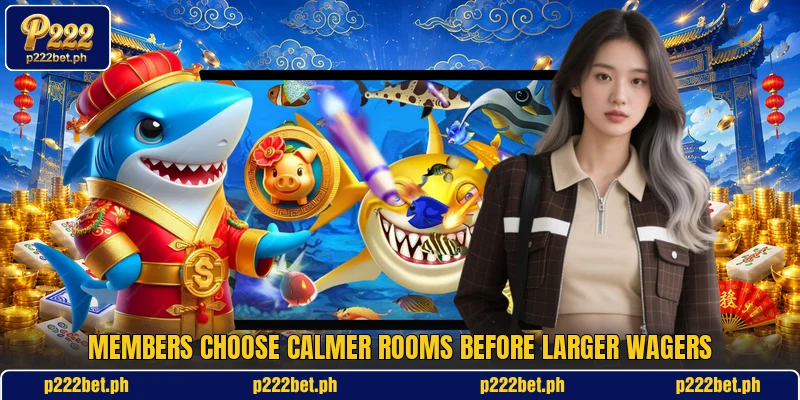Members choose calmer rooms before larger wagers Members choose calmer rooms before larger wagers