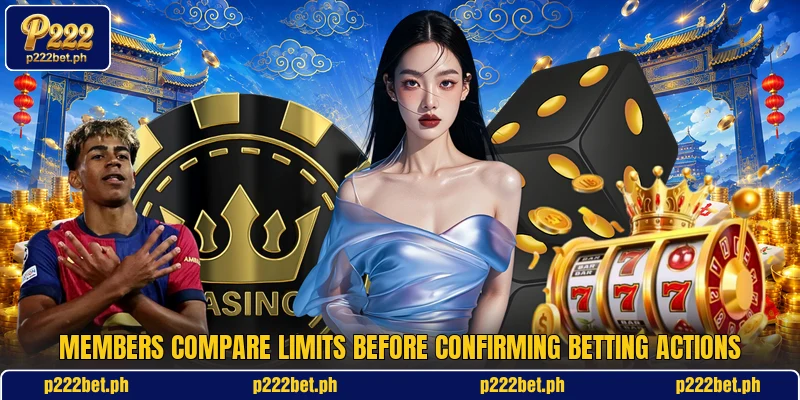 Members compare limits before confirming betting actions Members compare limits before confirming betting actions