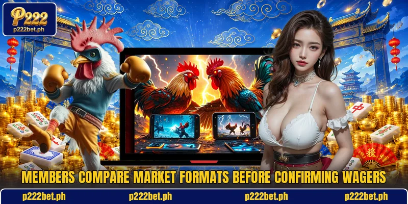 Members compare market formats before confirming wagers