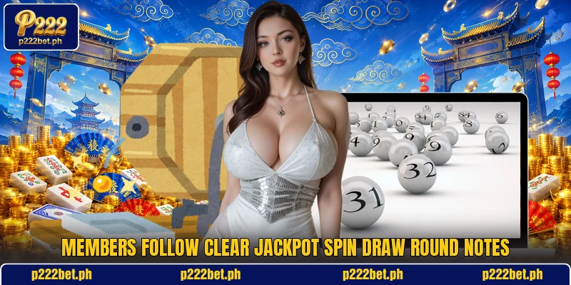 Members follow clear jackpot spin draw round notes Members follow clear jackpot spin draw round notes