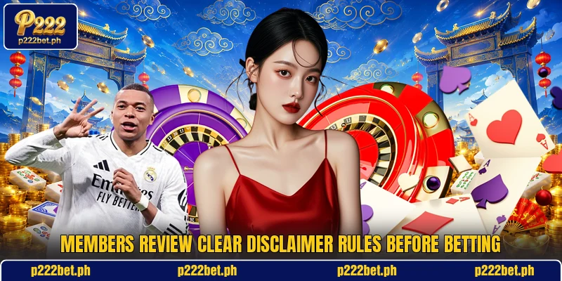 Members review clear disclaimer rules before betting Members review clear disclaimer rules before betting