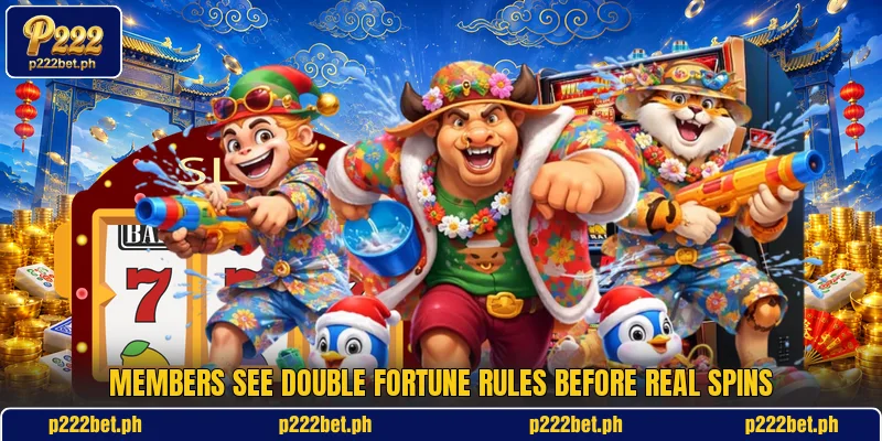 Members see Double Fortune rules before real spins Members see Double Fortune rules before real spins