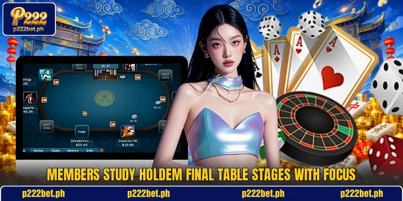 Members study holdem final table stages with focus Members study holdem final table stages with focus