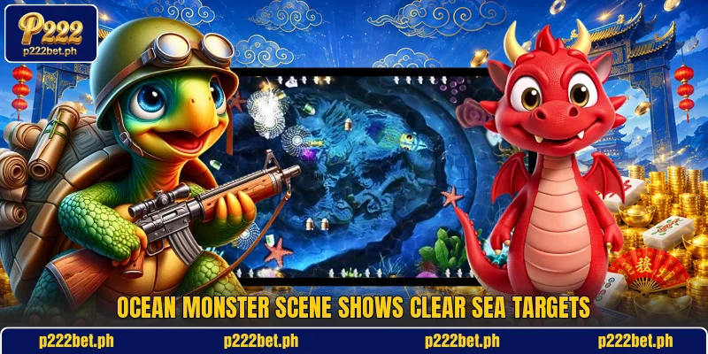 Ocean Monster scene shows clear sea targets Ocean Monster scene shows clear sea targets