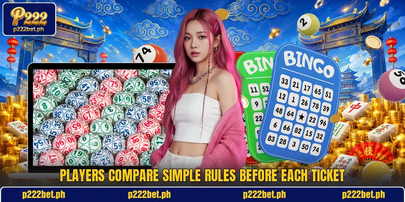 Players compare simple rules before each ticket Players compare simple rules before each ticket