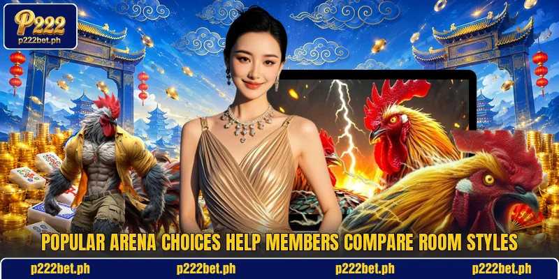 Popular arena choices help members compare room styles Popular arena choices help members compare room styles