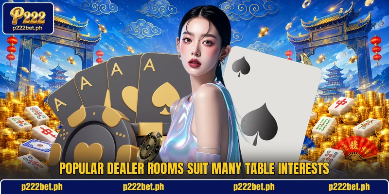 Popular dealer rooms suit many table interests