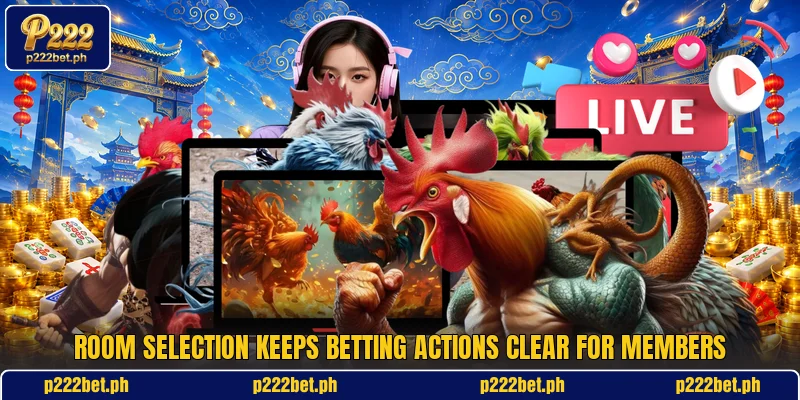 Room selection keeps betting actions clear for members Room selection keeps betting actions clear for members