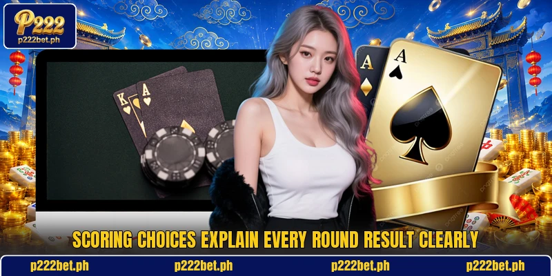 Scoring choices explain every round result clearly