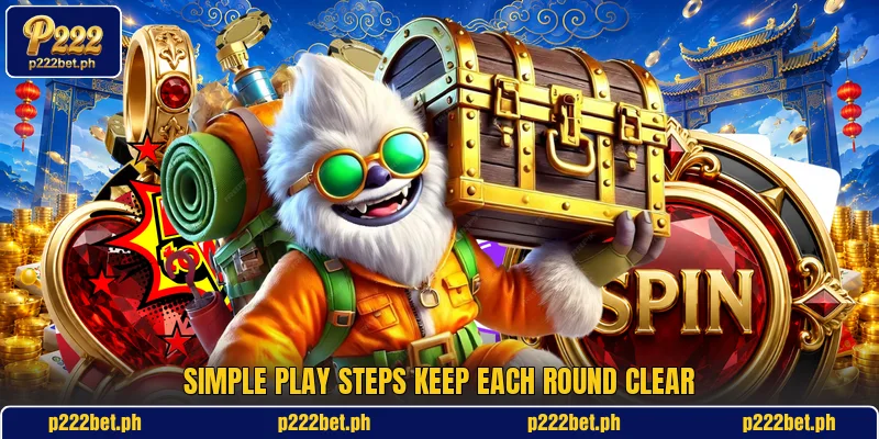 Simple play steps keep each round clear Simple play steps keep each round clear