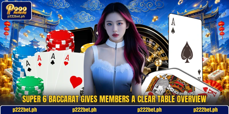 Super 6 Baccarat gives members a clear table overview Super 6 Baccarat gives members a clear table overview